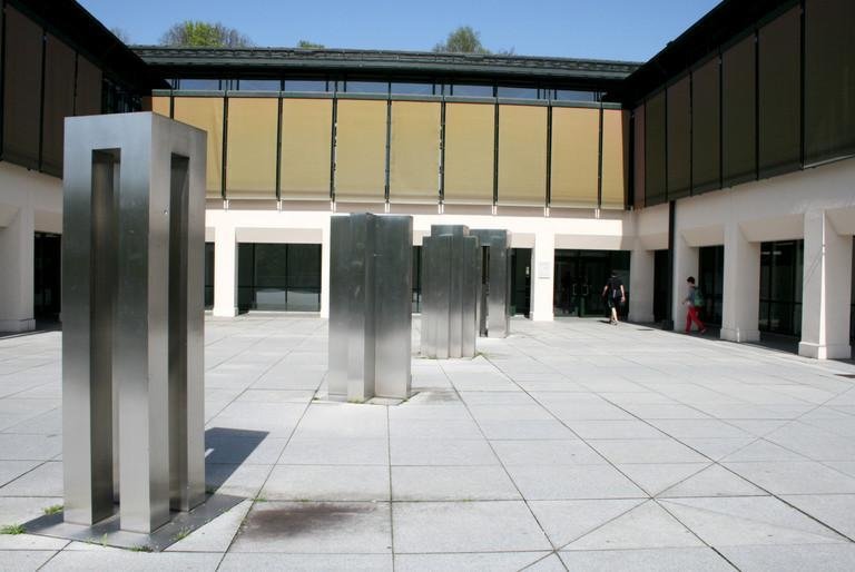 A view of the Central Library's main entrance