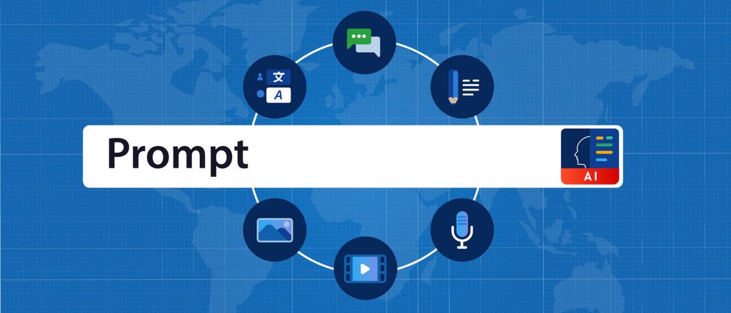 Dekoratives Bild mit einer Prompt-Zeile