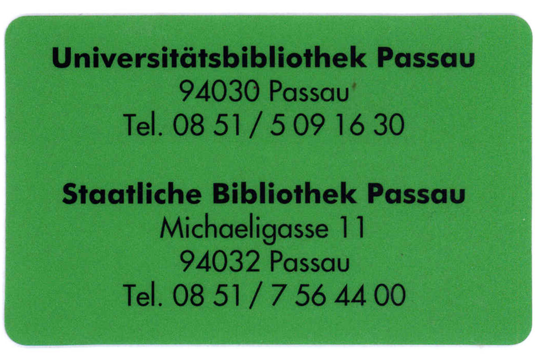 Bibliotheksausweis f&uuml;r Sch&uuml;ler/-innen und andere externe Personen