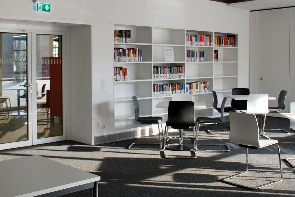 Group study area in the central library