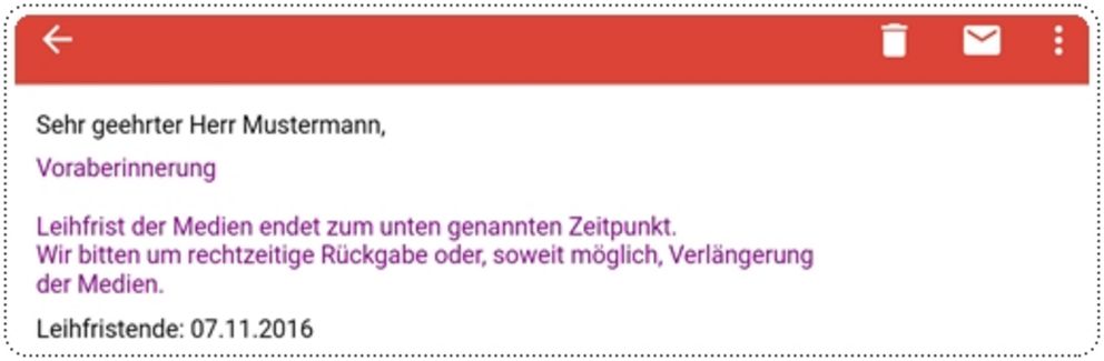 E-Mail von der Bibliothek