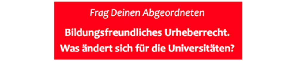 Rotes Banner Juso Hochschulgruppe, Bildungsfreundliches Urheberrecht