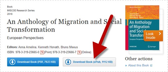 Screenshot SpringerLink E-Book EPub-Format