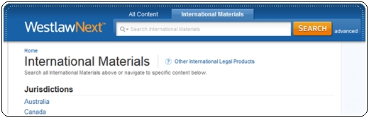 Screenshot der Datenbank Westlaw